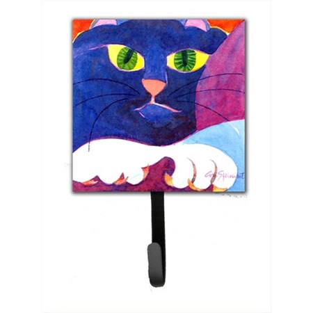 Carolines Treasures Big Blue Cat Leash Holder Or Key Hook 6138SH4